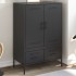 Aparador acero negro 68x39x101,5
