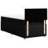 Cama box spring con colchón tela negro 100x200