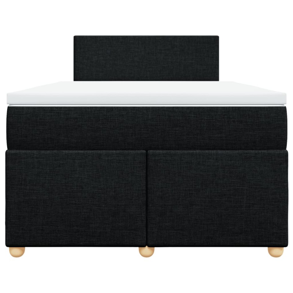 Cama box spring con colchón tela negro 120x190