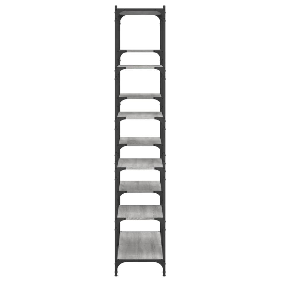 Estantería hierro y madera ingeniería gris Sonoma 100x32x170