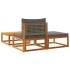 Set de sofás de jardín con cojines 3 pzas madera maciza
