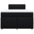 Cama box spring con colchón tela negro 120x190