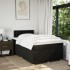Cama box spring con colchón tela negro 120x190