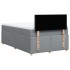 Cama box spring con colchón tela gris claro 120x200