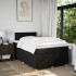 Cama box spring con colchón tela negro 120x200