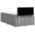 Cama box spring con colchón tela gris claro 120x200