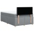 Cama box spring con colchón tela gris claro 120x200