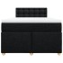 Cama box spring con colchón tela negro 120x200