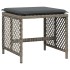 Set comedor jardín 9 pzas y cojines ratán sintético