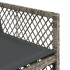 Set comedor jardín 9 pzas y cojines ratán sintético