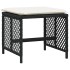Set de comedor jardín 11 pzas con cojines ratán sintético