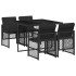 Set de muebles jardín 5 pzas con cojines ratán sintético