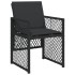 Set de muebles jardín 5 pzas con cojines ratán sintético