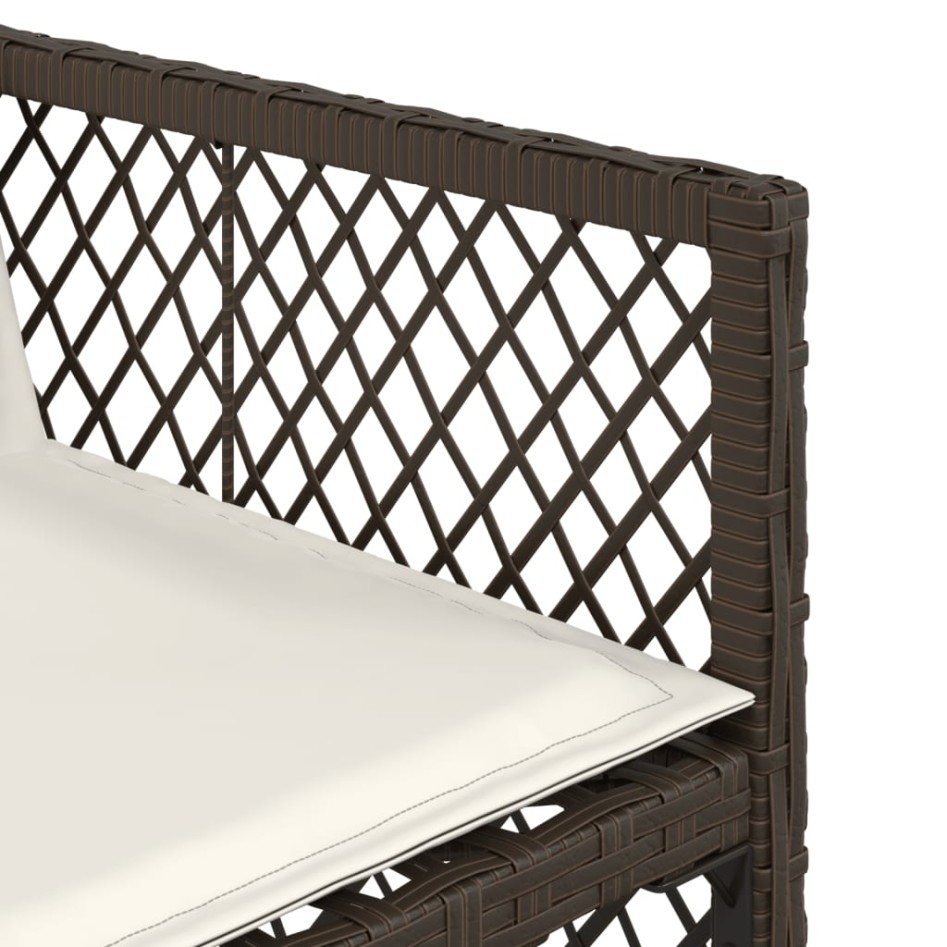 Set comedor de jardín 5 piezas y cojines ratán sintético