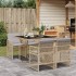 Set comedor de jardín 5 pzas con cojines ratán sintético