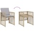 Set comedor de jardín 5 pzas con cojines ratán sintético