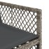 Set comedor de jardín 5 piezas con cojines ratán sintético