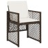 Set comedor de jardín 7 pzas con cojines ratán sintético