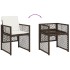 Set comedor de jardín 7 pzas con cojines ratán sintético