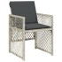Set comedor de jardín 9 pzas cojines ratán sintético gris