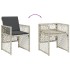 Set comedor de jardín 9 pzas cojines ratán sintético gris