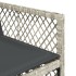 Set comedor de jardín 9 pzas cojines ratán sintético gris