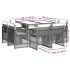 Set comedor de jardín 9 pzas cojines ratán sintético gris