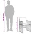 Set comedor de jardín 9 pzas cojines ratán sintético gris