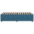 Estructura de cama de terciopelo azul 80x200