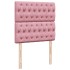 Cama box spring con colchón terciopelo rosa 80x200