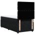 Cama box spring con colchón cuero sintético negro 90x190