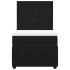 Cama box spring con colchón terciopelo negro 90x200