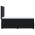 Cama box spring con colchón terciopelo negro 90x200