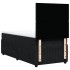 Cama box spring con colchón terciopelo negro 90x200