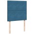 Cama box spring con colchón terciopelo azul 90x200