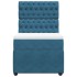 Cama box spring con colchón terciopelo azul 90x200