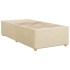 Cama box spring con colchón tela color crema 80x200