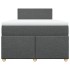 Cama box spring con colchón tela gris oscuro 120x200