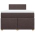 Cama box spring con colchón tela marrón oscuro 120x200