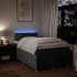 Cama box spring con colchón tela gris oscuro 120x200