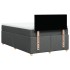 Cama box spring con colchón tela gris oscuro 120x200