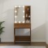 Tocador con LED marrón roble 60x40x140