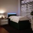 Cama box spring con colchón terciopelo verde oscuro 90x190