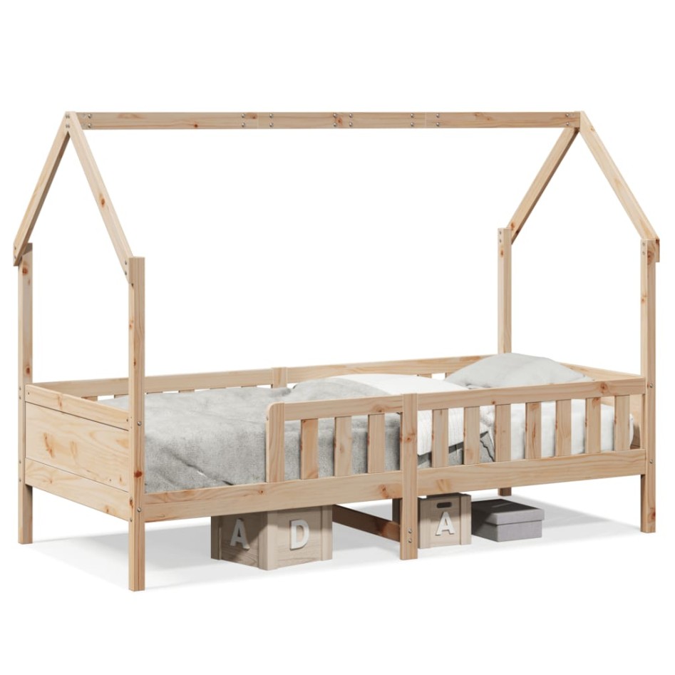 Cama con forma de casa para niños madera maciza pino 90x200