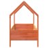 Cama con forma de casa de niños madera maciza marrón 90x200