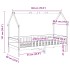 Cama con forma de casa de niños madera maciza blanca 90x190