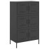 Aparador de acero negro 68x39x113