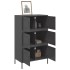 Aparador de acero negro 68x39x113