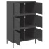 Aparador de acero negro 68x39x113