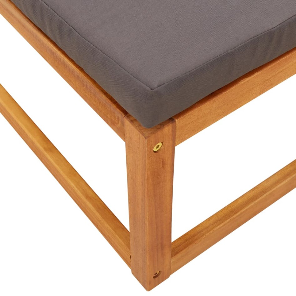 Set de sofás de jardín con cojines 3 pzas madera maciza